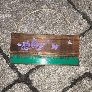 Handmade wooden sign